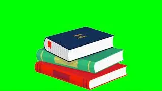green screen books set animation effect