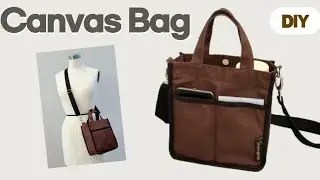 DIY 캔버스가방 만들기 (무료패턴)How to make a cross bag, 데일리 크로스 핸드메이드 백