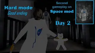 Granny, Space Mod, hard difficulty, escape with good ending (with Slendrina evocation), day 2