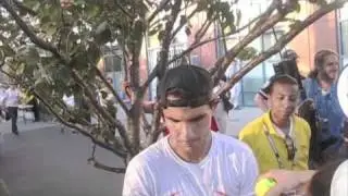 Rafael Nadal signing autographs at the US OPEN 2010