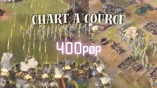 Age of Empires IV against Absurd AI 400pop 4069killed | Chart a Course (Game don't Crash)