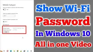 How to show wifi password in pc // Find Wi-Fi password in windows 10