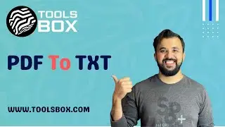 How To Convert PDF To TXT | WWW.TOOLSBOX.COM