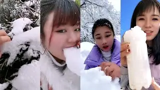 REAL SNOW EATING 2022 / SNOW EATING / WHITE ICE / ICE EATING
