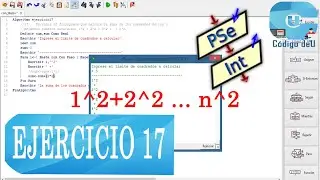 Suma de N números cuadrados en PSeInt (Ejercicio en PSeInt N°17)