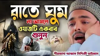 রাতে ঘুম না আসলে ওয়াজটি একবার শুনুন pirzada abbas siddiqui vijan waz