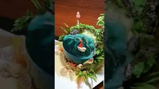 Торт остров и маяк