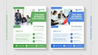 Corporate Flyer Design In Illustrator | Flyer Design 2025 | Business Flyer Design Tutorial