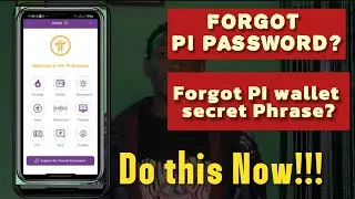How to recover PI password | How to recover PI wallet secret phrase