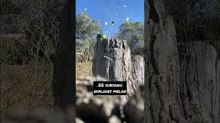 Melon explodes when hit by .22 subsonic bullet!!