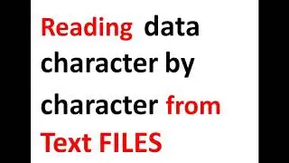 reading data from text file character by character