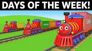 The Color Train — Days of the Week — Rhymes for Babies — Olly the train