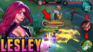 LESLEY NEW BEST BUILDS & EMBLEMS💥(100% BROKEN)!! BUILD TOP GLOBAL LESLEY 2024 GAMEPLAY!!! - Mlbb