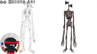How To Draw Siren Head | Horror