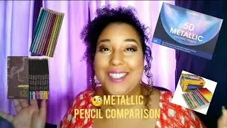 ⭐🖌🎨🖍🧐 METALLIC // COLORED PENCIL Review // Comparison 🧐🖍🎨🖌⭐