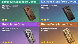 How to Farm Luminous Sands / Lustrous Stone / Relic / Divine Body from Guyun - Genshin Impact