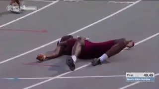 400m 'Superman dive' at finish line gives 400m hurdler  2019 SEC Outdoor Championships