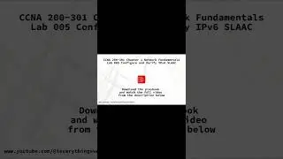 Lab 005 Configure and Verify IPv6 SLAAC short #ccna200301 #cisco_routing_and_switching