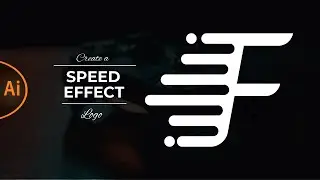 Illustrator Beginner Tutorial - How to create Speed effect logo - Letter f logo