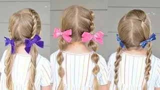 5 minute Back To School Pigtail Styles | Q's Hairdos