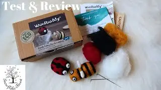 NEEDLE FELTING Bee and Ladybug Kit Test and Review Wool Buddy