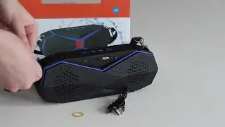 Přenosný Bluetooth reproduktor H18 černo modrý