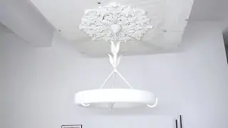 French White Plaster Chandelier