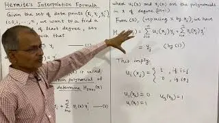 Numerical Methods: Hermite’s Interpolation Formula. Lecture 7. 
