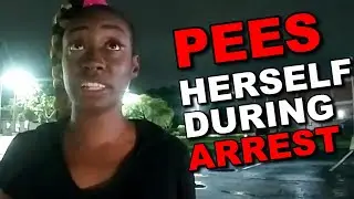 Entitled Woman Pees Herself During Arrest