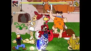 Mario & Popeye vs Captain Caveman & Fred Flintstone