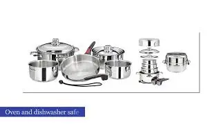 Magma Products, 10 Piece Gourmet Nesting Stainless Steel Cookware Set, Stainless Steel