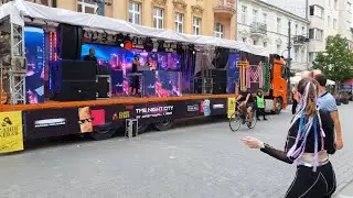 ul. Piotrkowska, Łódź - rave party