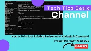 How to Print List Existing Environment Variable in Command Prompt  Microsoft Windows 