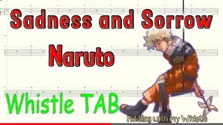Sadness and Sorrow - Naruto OST - Tin Whistle - Play Along Tab Tutorial