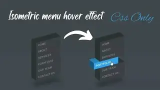 Isometric menu hover effect CSS Only || CSS tutorial 