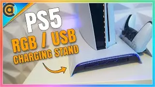 Kiwihome PS5 RGB Cooling Stand with USB + controller charger