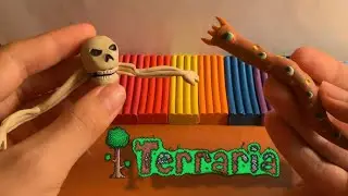 ЛЕПИМ СКЕЛЕТРОНА 💀 И ПОЖИРАТЕЛЯ МИРОВ/ТЕРРАРИЯ ИЗ ПЛАСТИЛИНА 🌳