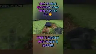 how to make automatic bone meal farm in 1.18 🔥#shorts