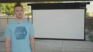 ✅ Elite Screens Yard Master Electric Tension Series Outdoor Dual Projector Screen in Fresno, CA