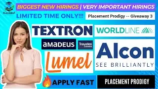 Biggest New Hirings | OFF Campus Drive | Lumel, Wordline, amadeus | 2024, 2023 Batch | Jobs