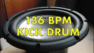 136 BPM Kick Drum Metronome, 136BPM Bass Drum Thump, 4 on the Floor Kick, 136 Beats Per Minute Bombo