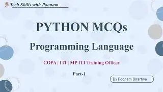 Python MCQ | Programming Language Basics | COPA | ITI | MP ITI TO