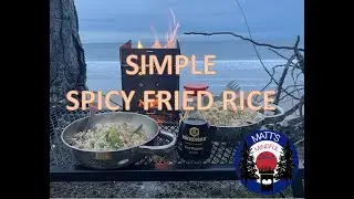 SPICY FRIED RICE,Cooking Outdoors on  a Firebox Stove. Wild cooking Made EASY! So Simple No Excuses