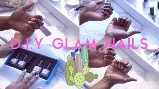 D.I.Y  Easy Fake  Nails |How to create glam nails at Home