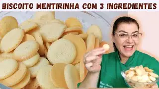 BISCOITO MENTIRINHA COM 3 INGREDIENTES E 3 SABORES DIFERENTES - FÁCIL DE FAZER E RENDE MUITO