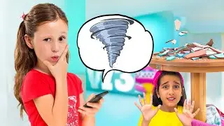 Nastya and her friend are preparing for a hurricane - safety rules for kids