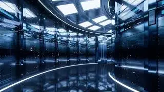 server racks and data center loop background