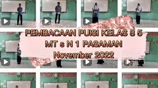 PEMBACAAN PUISI KELAS 8.5 MTsN 1 PASAMAN