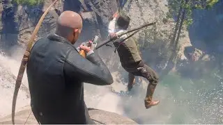 💥[4K] Slow Motion Shooting Funny/Brutal Moments #23 - Red Dead Redemption 2