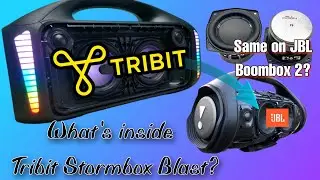 Tribit Stormbox Blast Teardown (Midbass driver unit look's same on JBL Boombox 2)